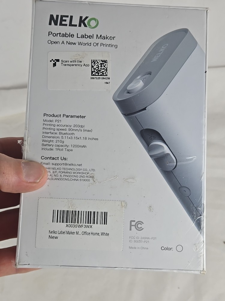 Nelko Label Maker Machine with Tape, P21 Portable Bluetooth Label Printer