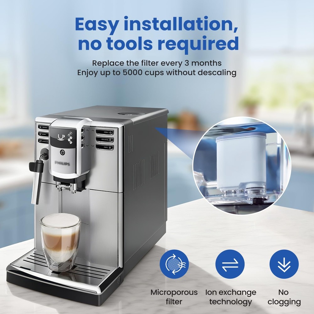 Coffee Machine Filter with Philips AquaClean Water filter 3200 Espresso Machi...