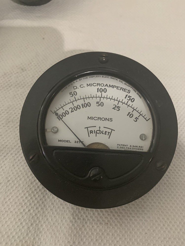 Riplet D.C. Microamperes # 321-T Panel Meter