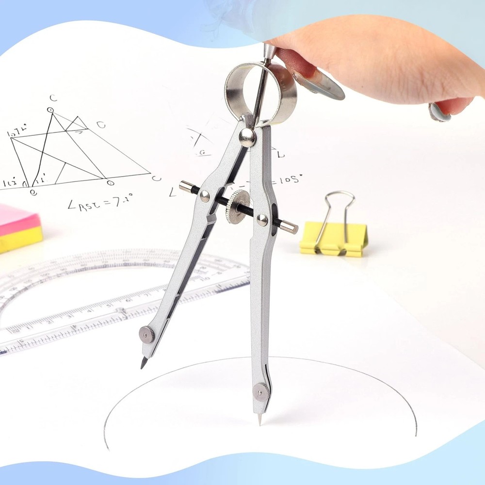 Compass and Protractor Set, Professional Drawing Compass Tool, Metal Compass ...