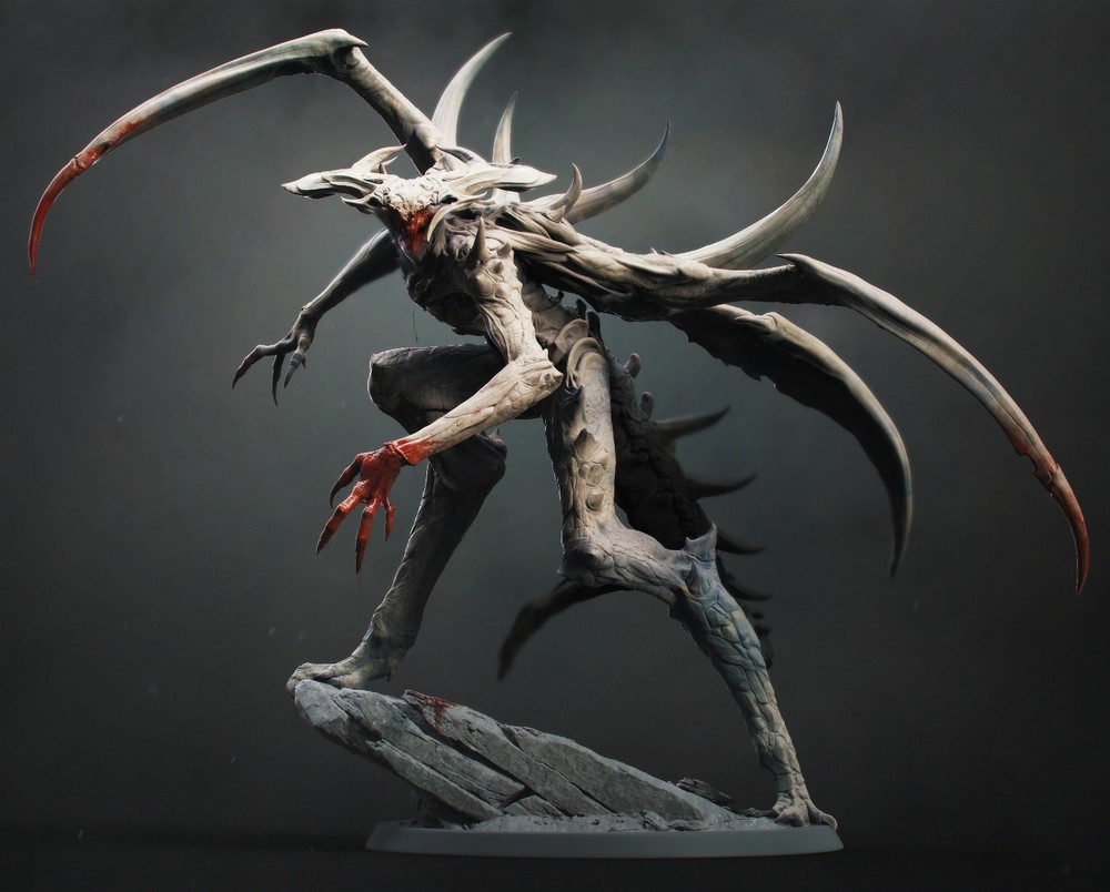 Grimdark Miniature Tormentor Matriarch wargaming 75mm base