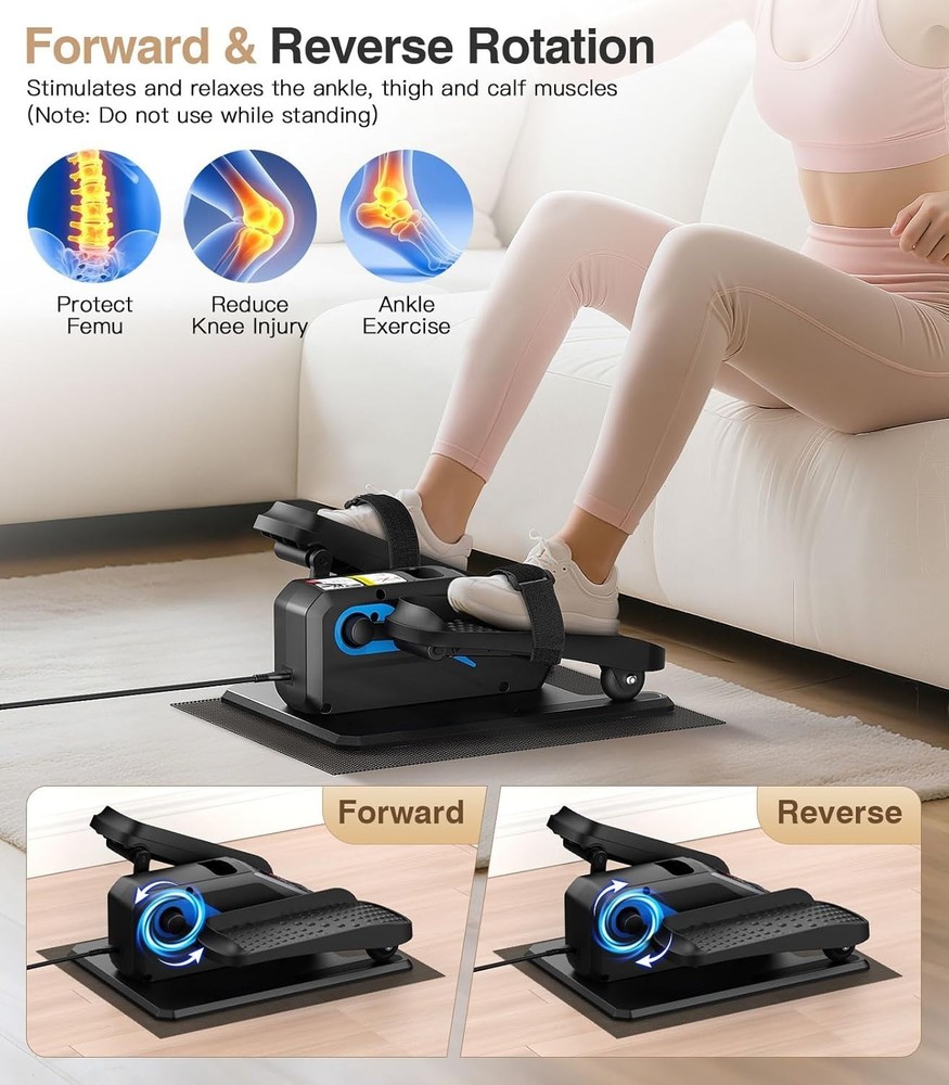 Portable Under Desk Elliptical Machine - Electric Exerciser with Remote Control