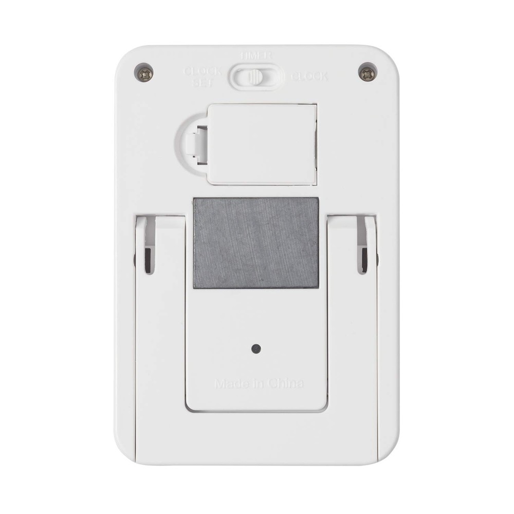 Dual Event Digital Timer w/Clock, White