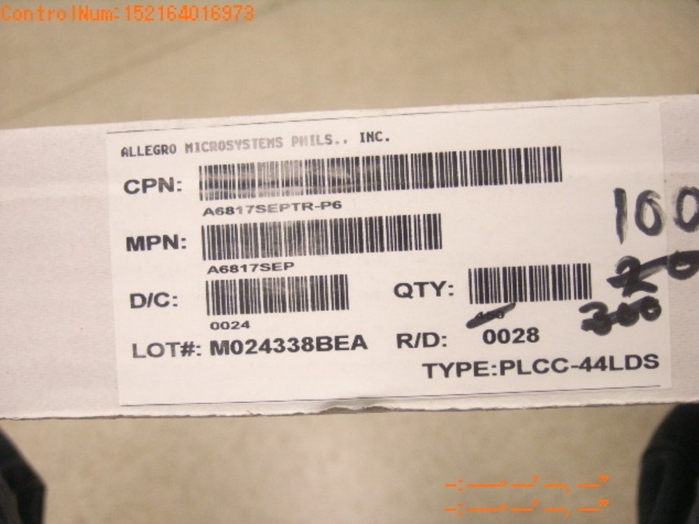 ALLEGRO A6817SEPTR Decoder Based Peripheral Driver, 0.6A, CMOS, PQCC44 ( 5 QTY