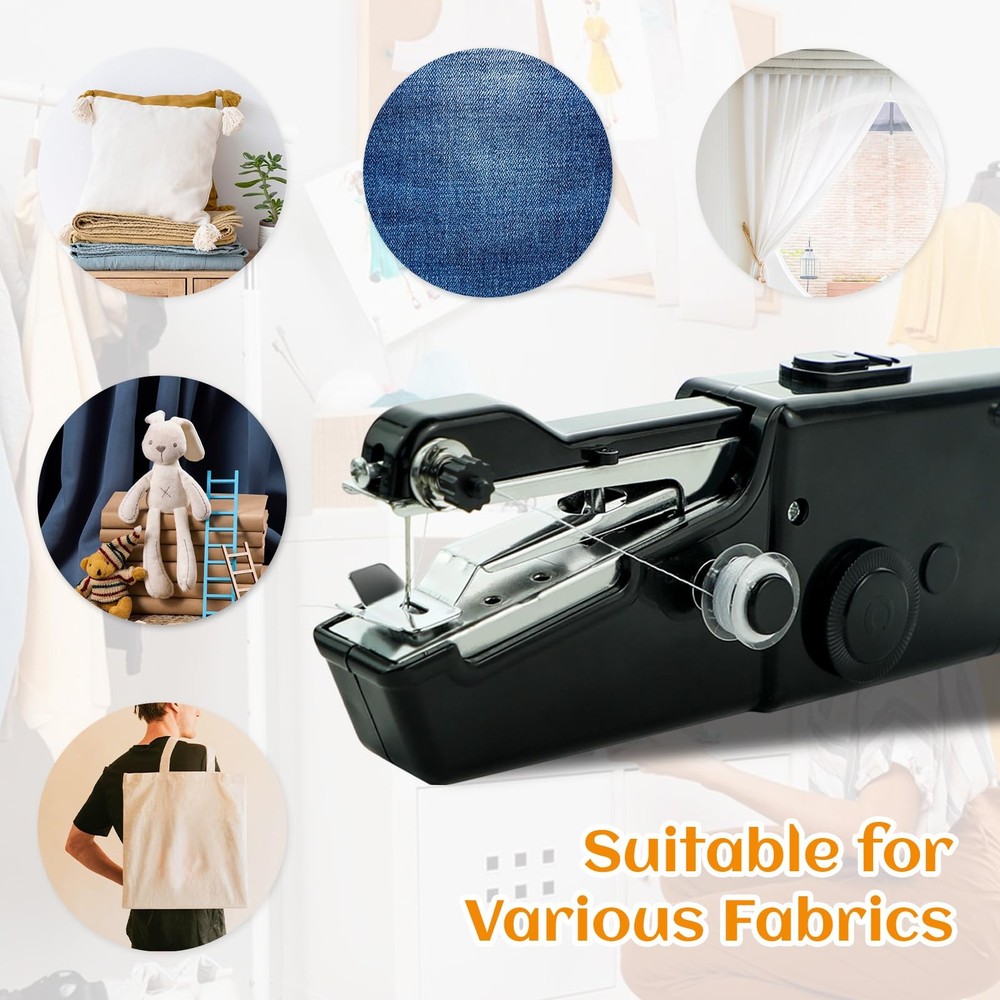 Mini Handheld Sewing Machine for Beginners, Adults Quick Stitching, Electric ...