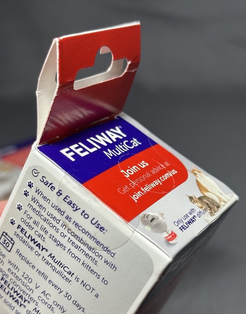 FELIWAY MULTICAT Plug In Diffuser With Refill Sealed Plus 1 NEW Extra Refill