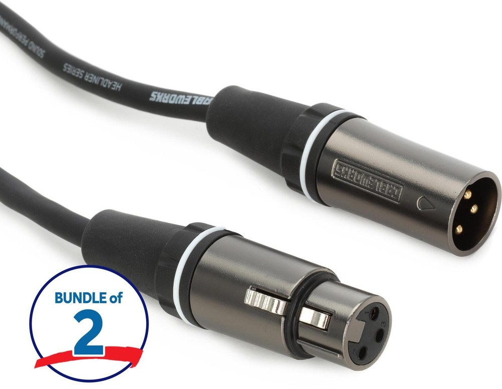 Gator Cableworks Headliner Series Microphone Cable - 6 foot (2-pack)