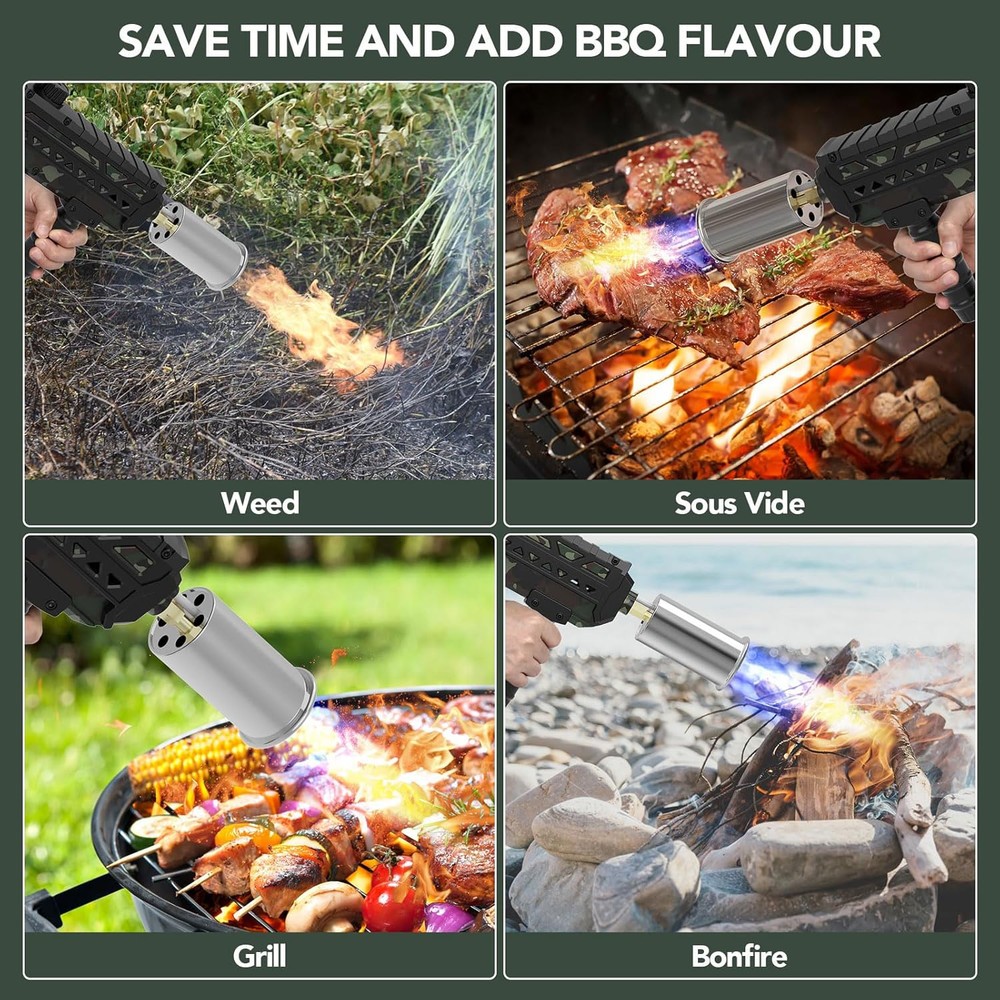 Sondiko Powerful Cooking Propane Torch Gun, Culinary Torch Campfire Starter, Adj