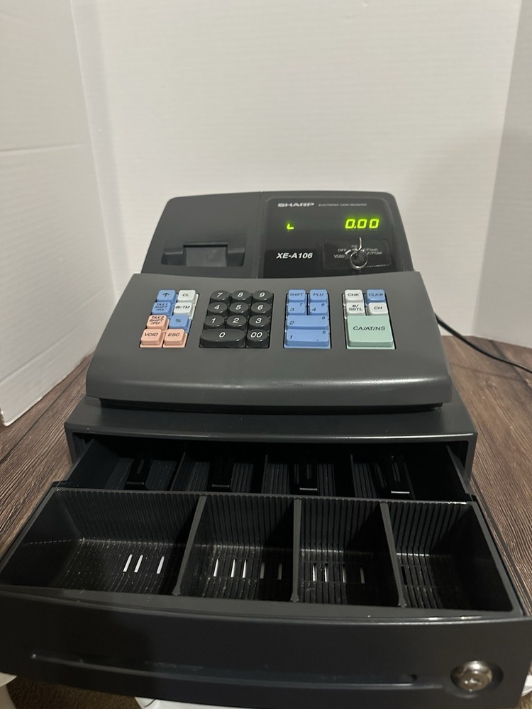 Sharp XE-A106 Cash Register With Keys, Read description