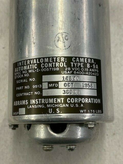 Aerial Camera Intervalometer, Abrams Type B-9A
