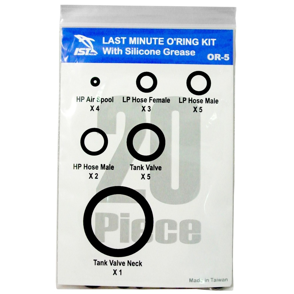 IST 20pcs Diver’s O-Ring Kit with Silicone Grease