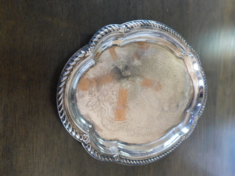 Davco Silver Tray Silver plated Vintage Unknown Pattern