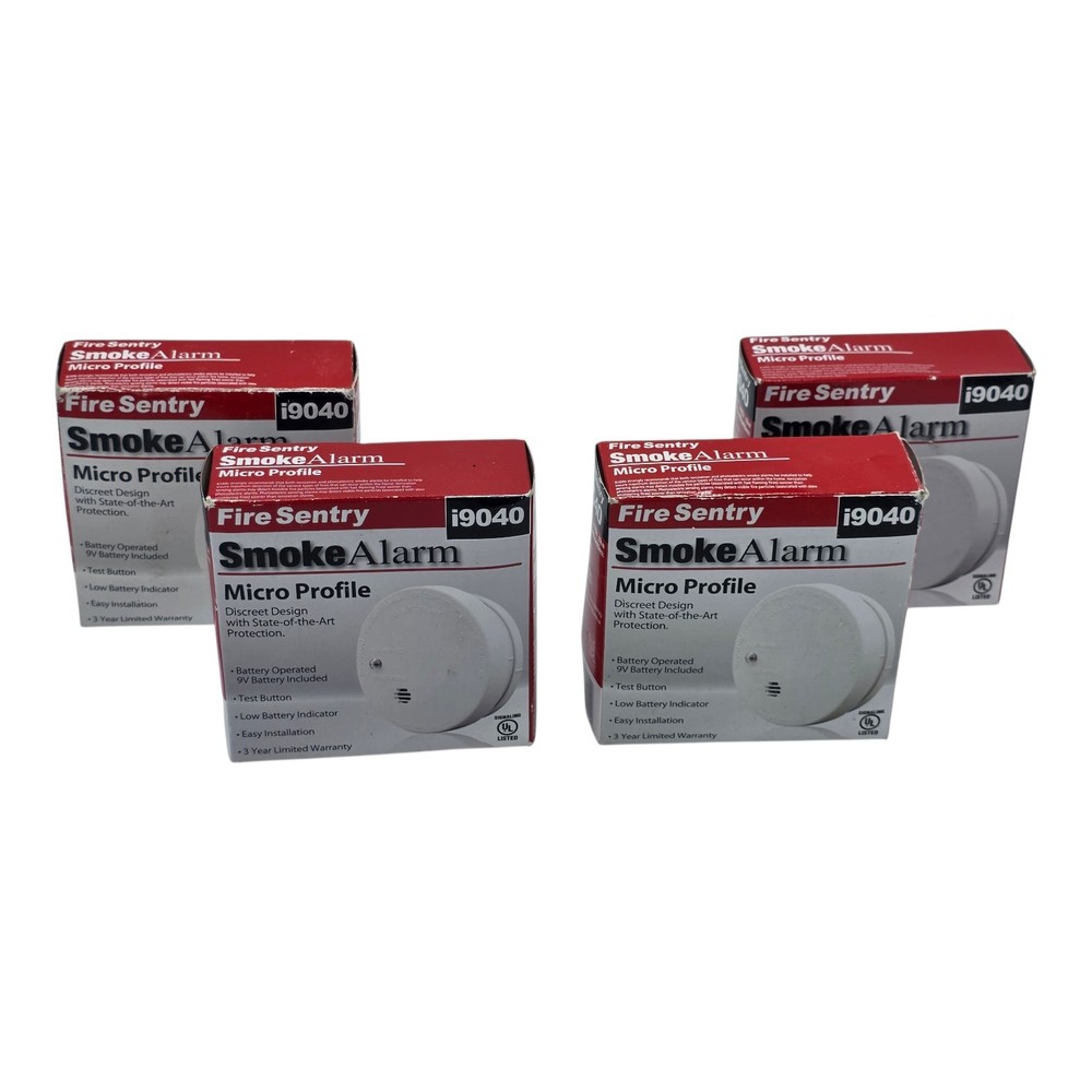 *4PACK* Kidde Smoke Alarm Detector Micro Profile Model i9040 Ionization 21026056