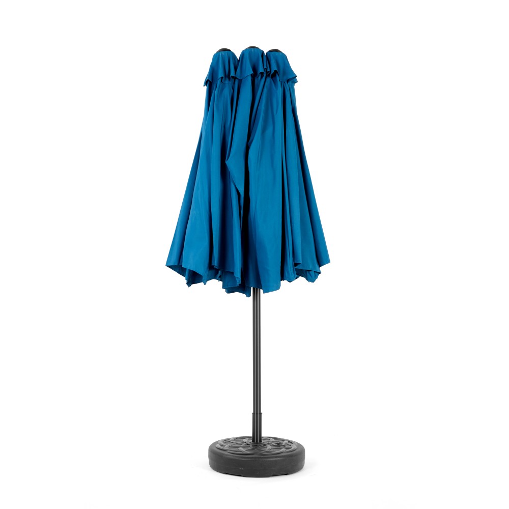 14.8 Ft Double Sided Outdoor Umbrella Rectangular Large with Crank