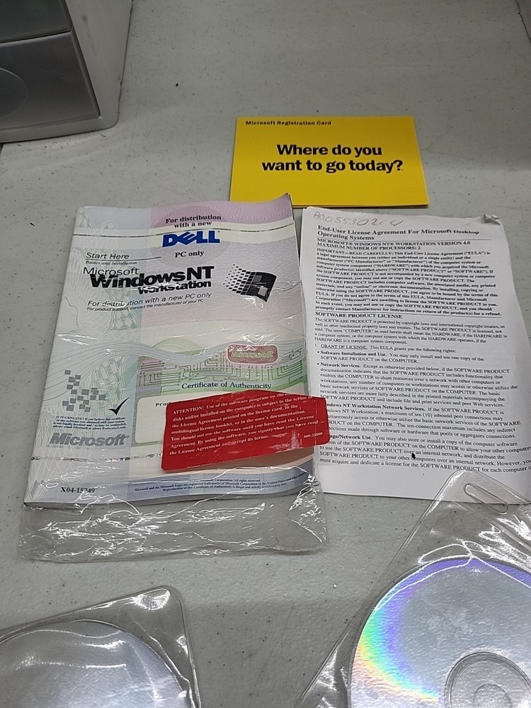 Microsoft Windows NT Workstation Version: 4.0 Processor Edition