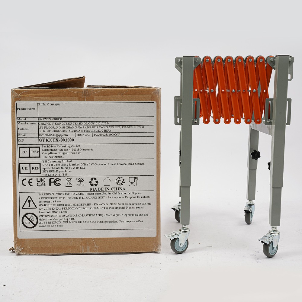 Adjustable Conveyor Table Flexible & Extendable Conveyor Roller Table 50kg max.