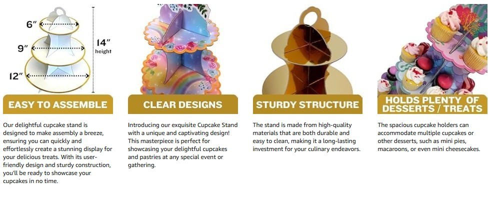 Pink Cupcake Stand, 3 Tier Cupcake Stand