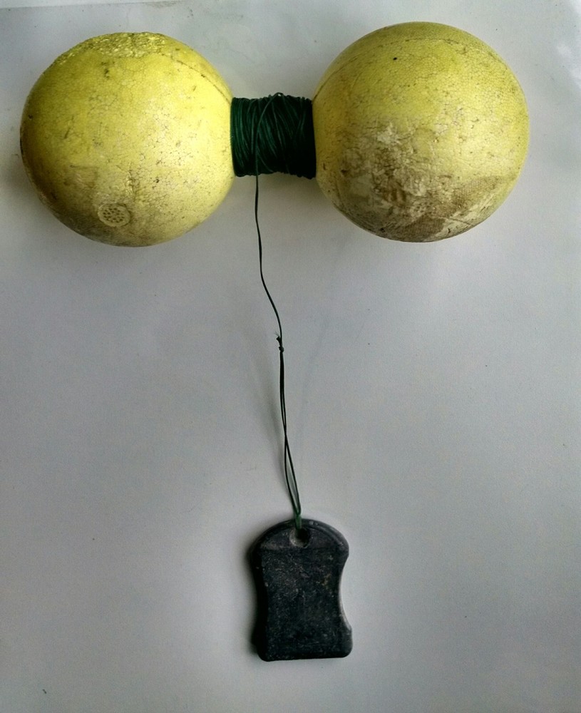 Styrofoam fish location bouy