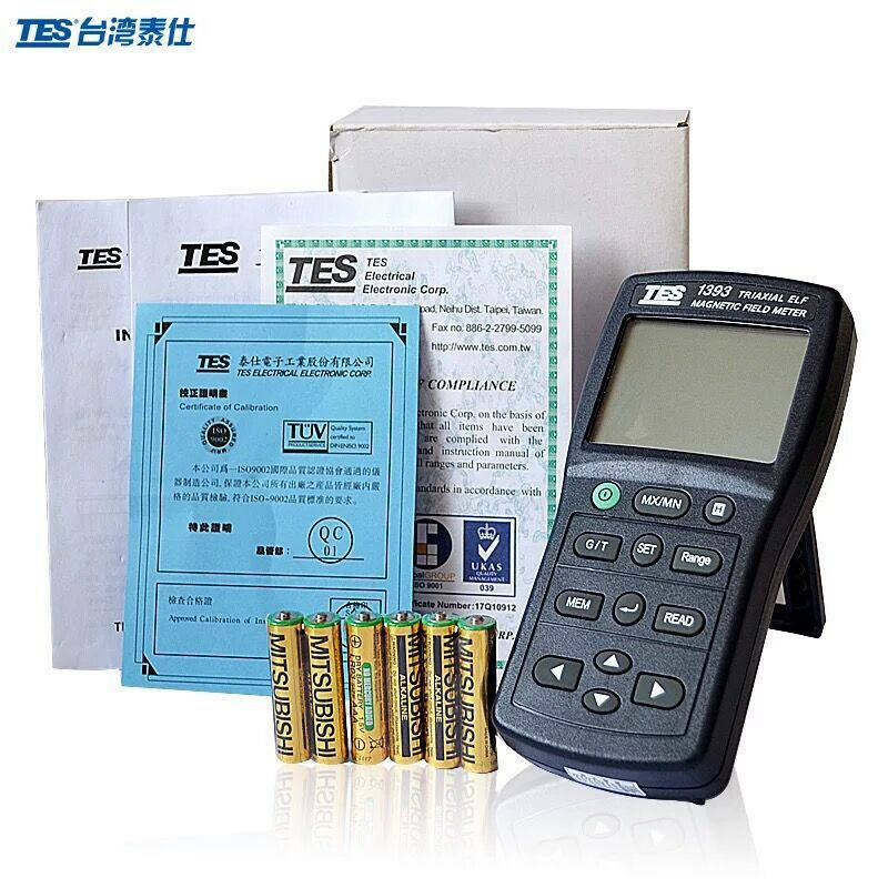 TES-1393 Triaxial Tester Electro Magnetic Field Meter Data Hold Function #