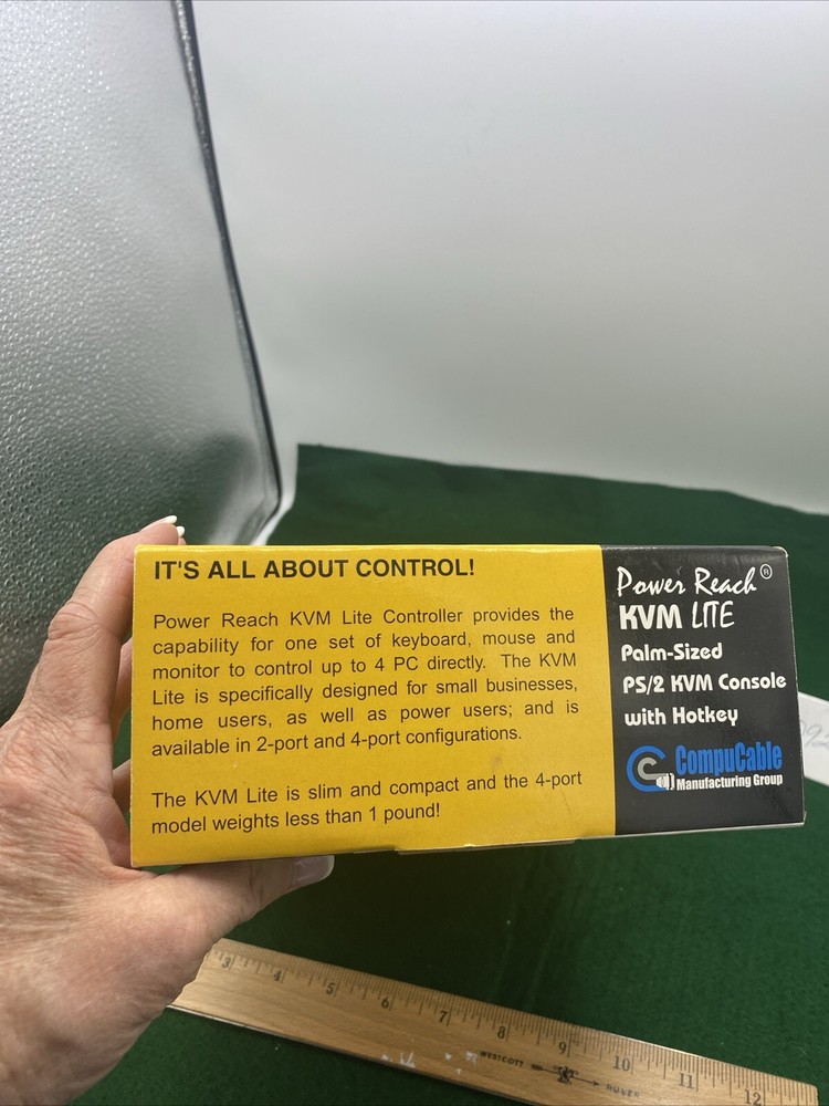 Genuine Power Reach Lite CompuCable Console KVM Switch Controller KVM-201LT