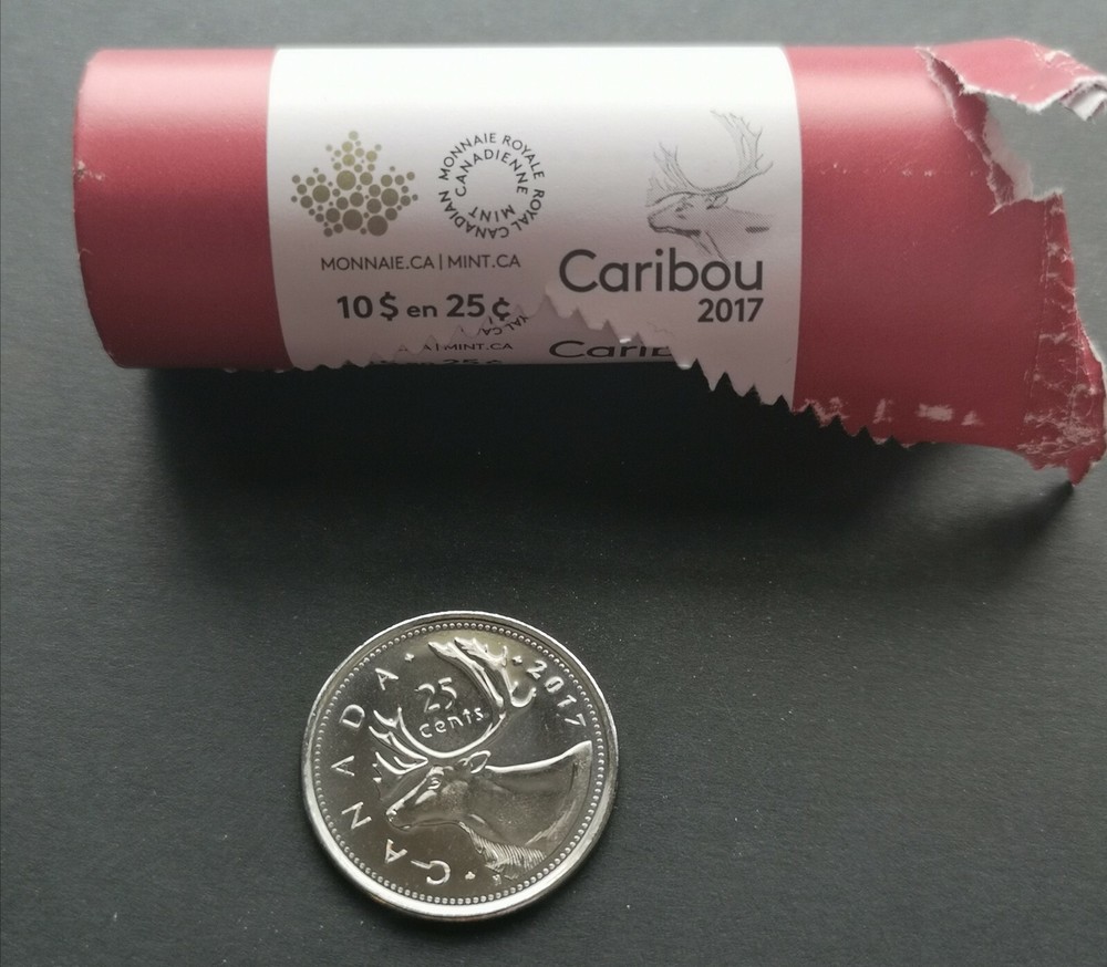 *** CANADA 25 CENTS 2017 *** FROM MINT ROLL *** BETTER DATE ***