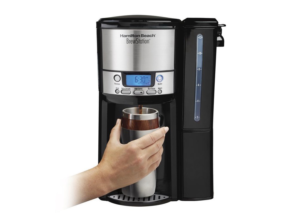 Hamilton Beach 47900 Black Brew Station 12-Cup Dispensing Programmable Coffeemak