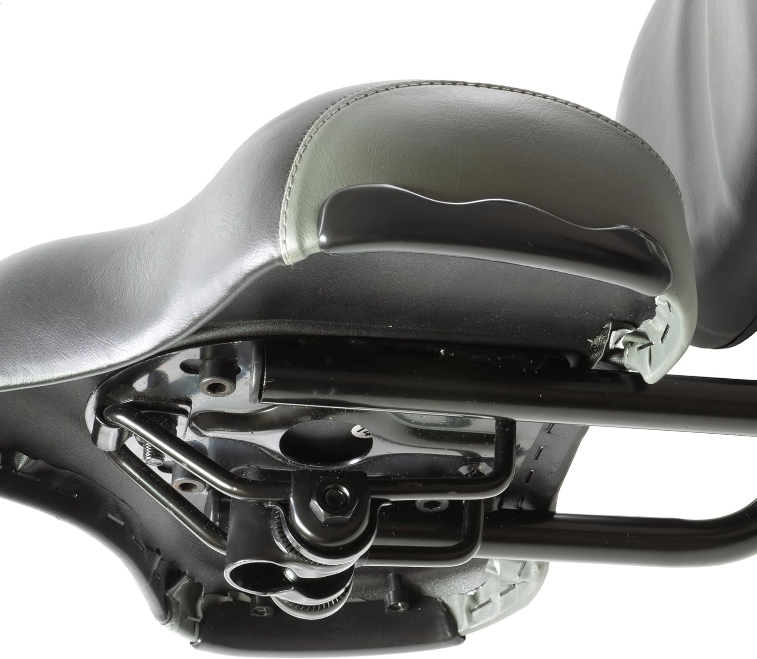 Bike Seat w/ Backrest Extra Wide Padded Saddle,Tools & Microfiber Cleaning Cloth