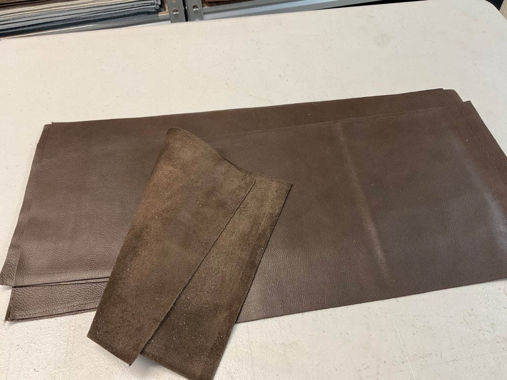 6 Dark brown leathers 10.25" x 24"