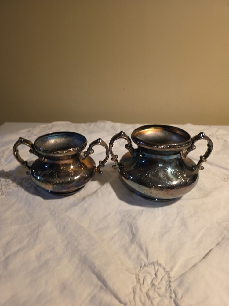 Pairpoint MFG-CO Quadruple Plate Sugar Bowls