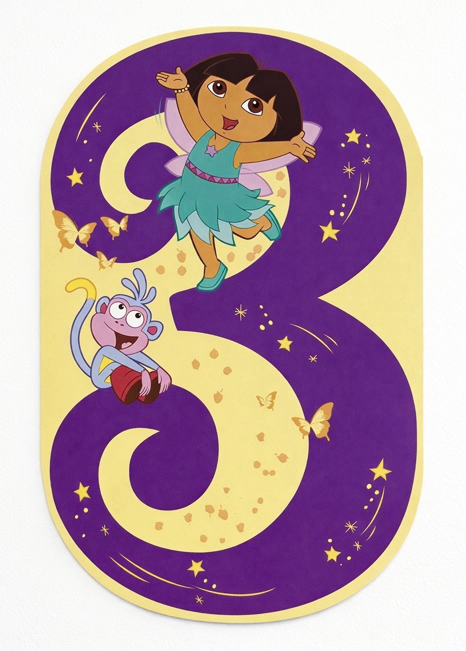 Dora the Explorer 3rd Birthday Card w/ Removable Stickers American Greetings NEW