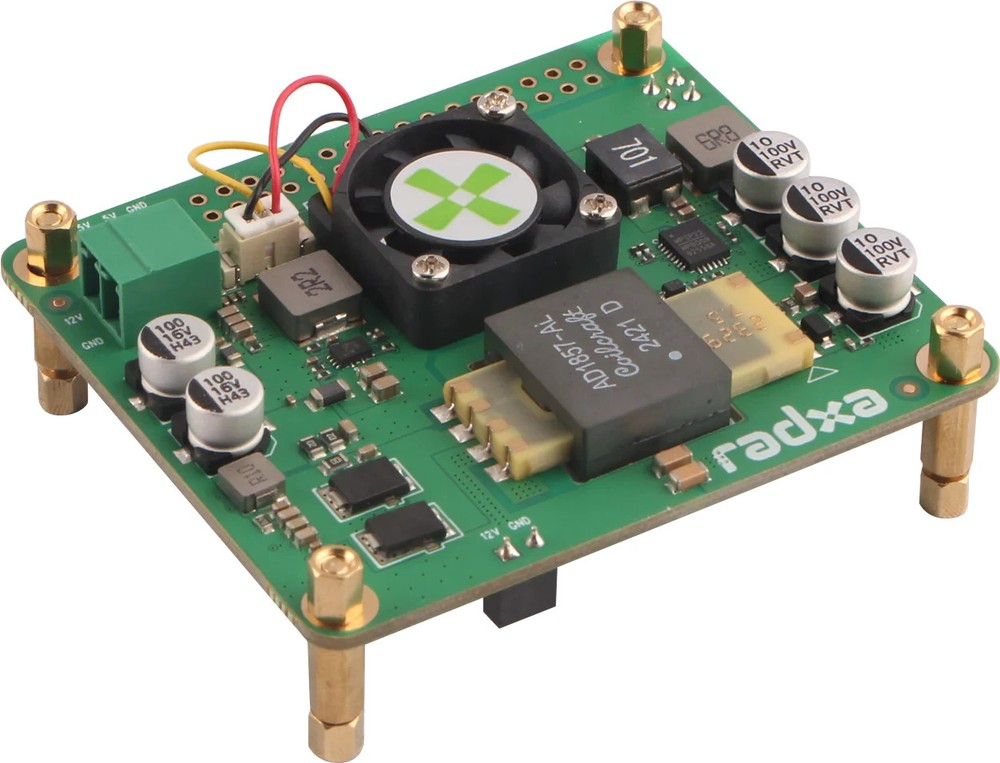 RADXA 25W PoE+ HAT for Radxa X4, Easy Install for Single Board Computer