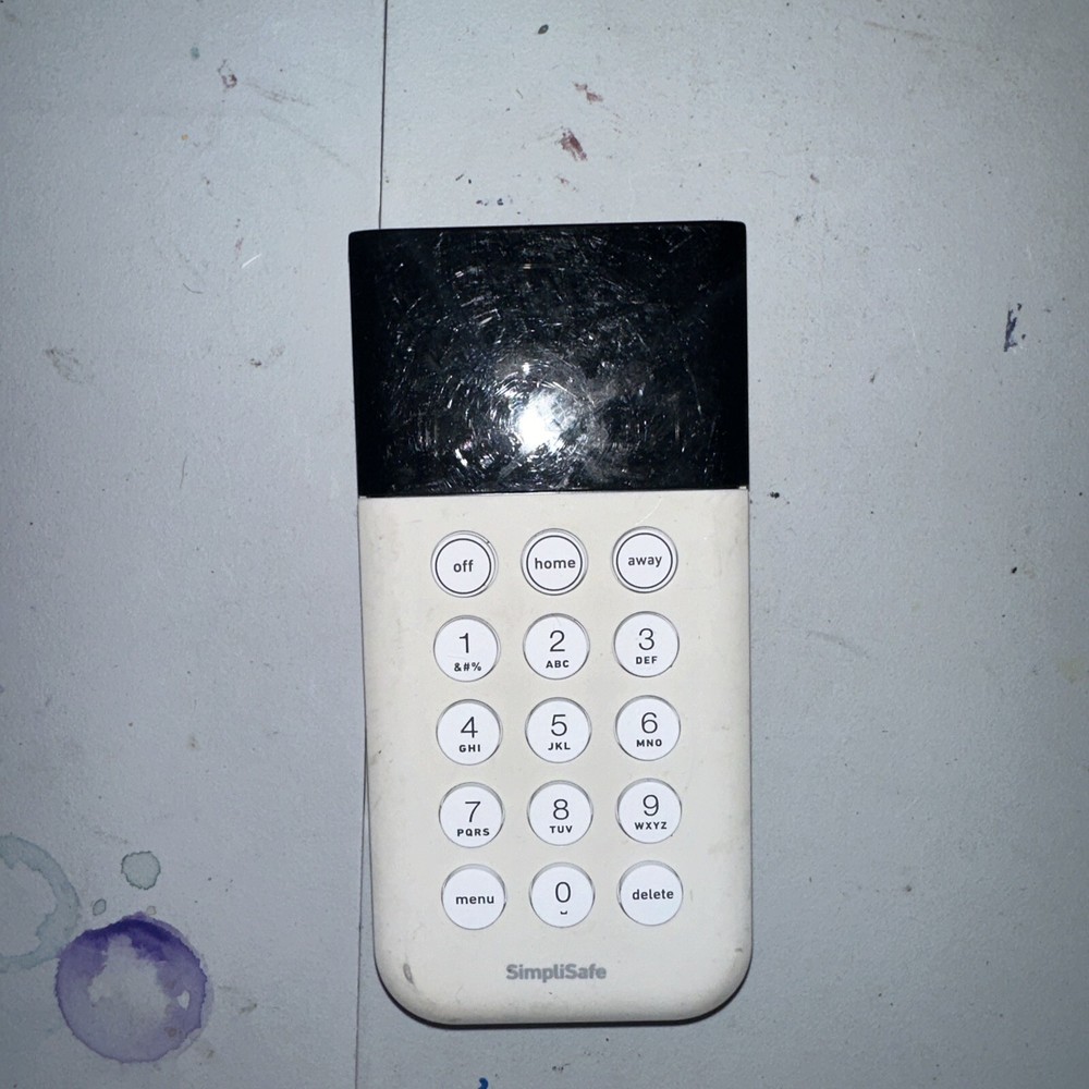 SimpliSafe SSKP3 Security Keypad White Wireless Used NOT TESTED