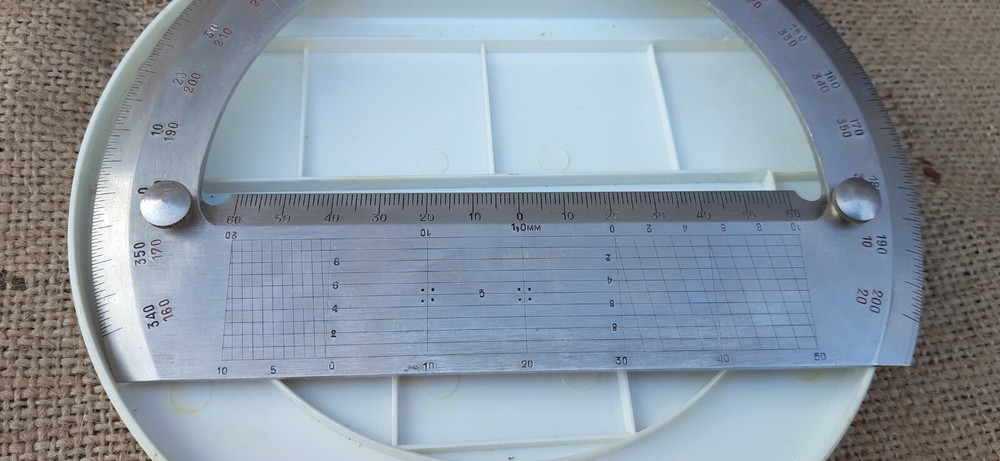 Vintage Protractor Geodesic Navigational Metal USSR Soviet 1968 №2