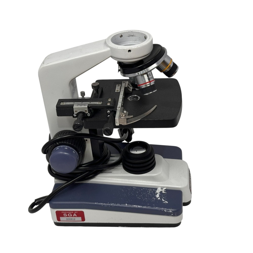 OMANO Compound Microscope w/ 4x 10x 40x Objectives – LED Light