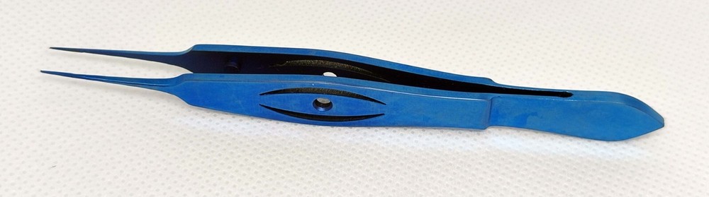 Titanium Suture Tying Forceps Straight 1 x 2 teeth 0.2mm Tying Platform