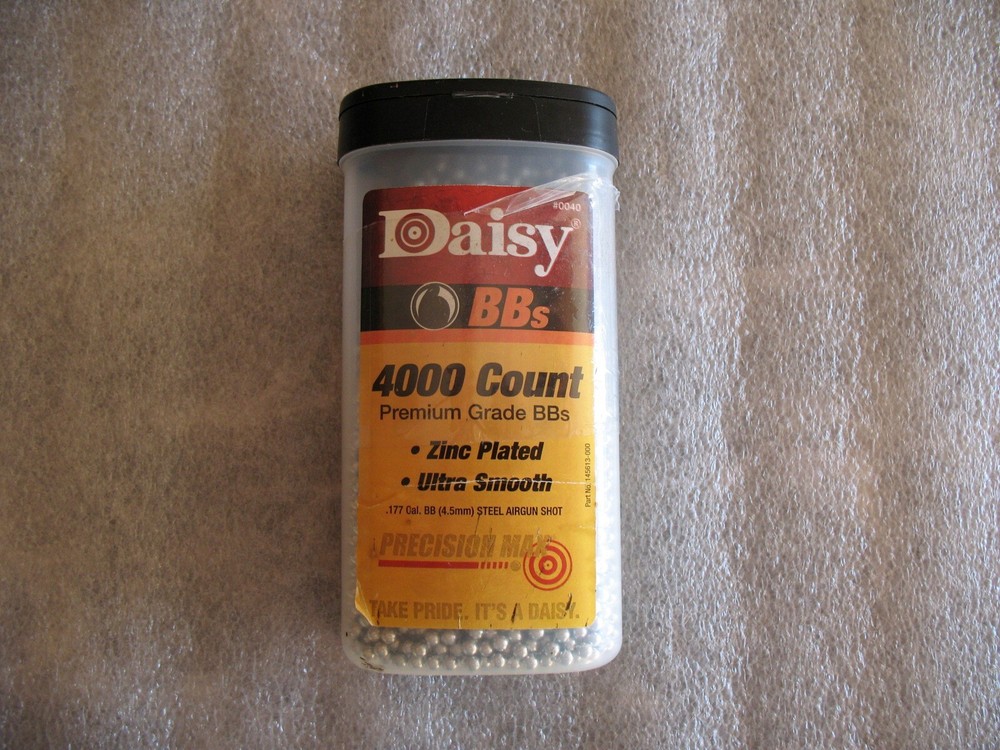 DAISY BBs, Zinc Plated, Ultra Smooth, #0040, Partial Container
