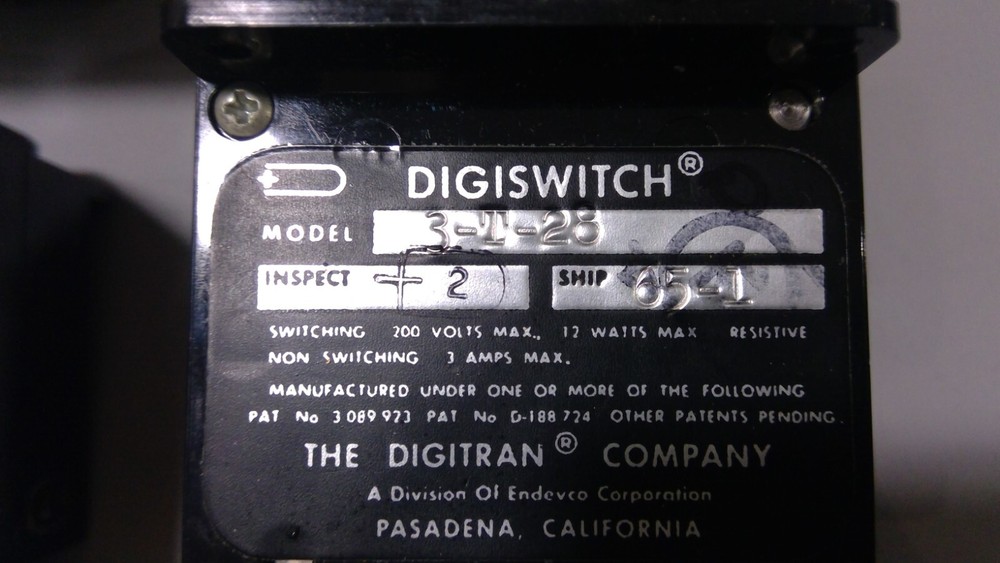 Digiswitch Model 3-T-28 (All 6 included)