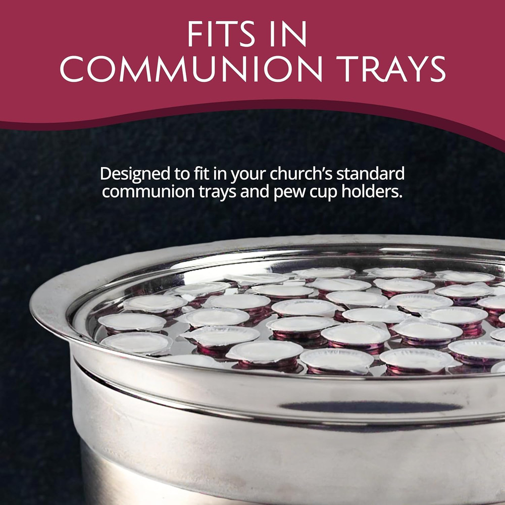 Elements Cup - Prefilled Communion Cups and Wafer Set, Offset Tabs, Juice & Cris