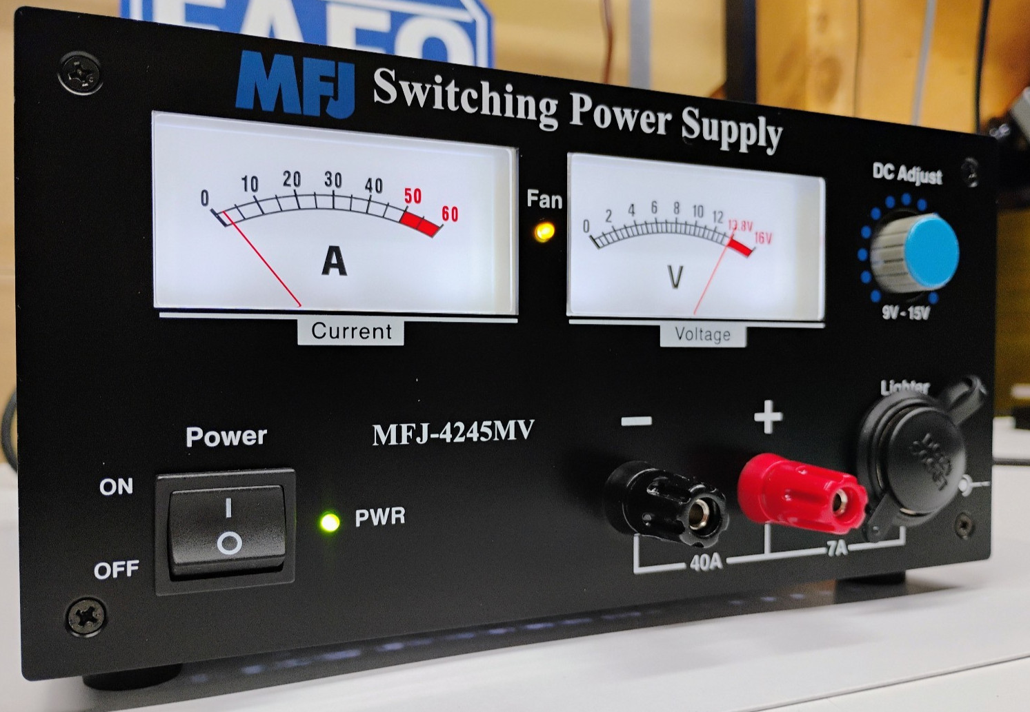 MFJ Switching Power Supply Model MFJ-4245MV. 40Amp Continuous, 45A Surge Supply.