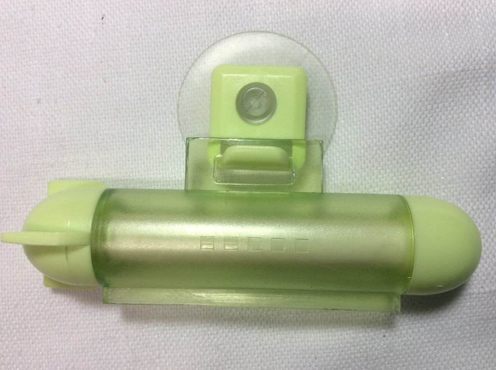 Toothpaste Squeezer with Space Saving Suction Hanger