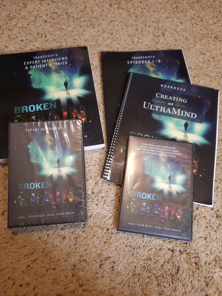 Broken Brain DVD, Workbooks, Interviews N Transcripts Mark Hyman NEW