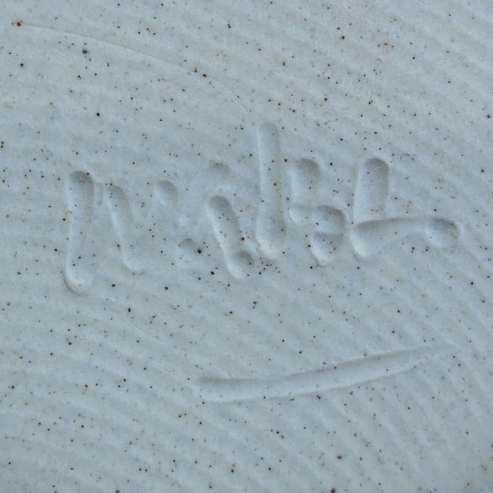 Walsh Signed Studio Pottery Vase Peacock Feather Eye