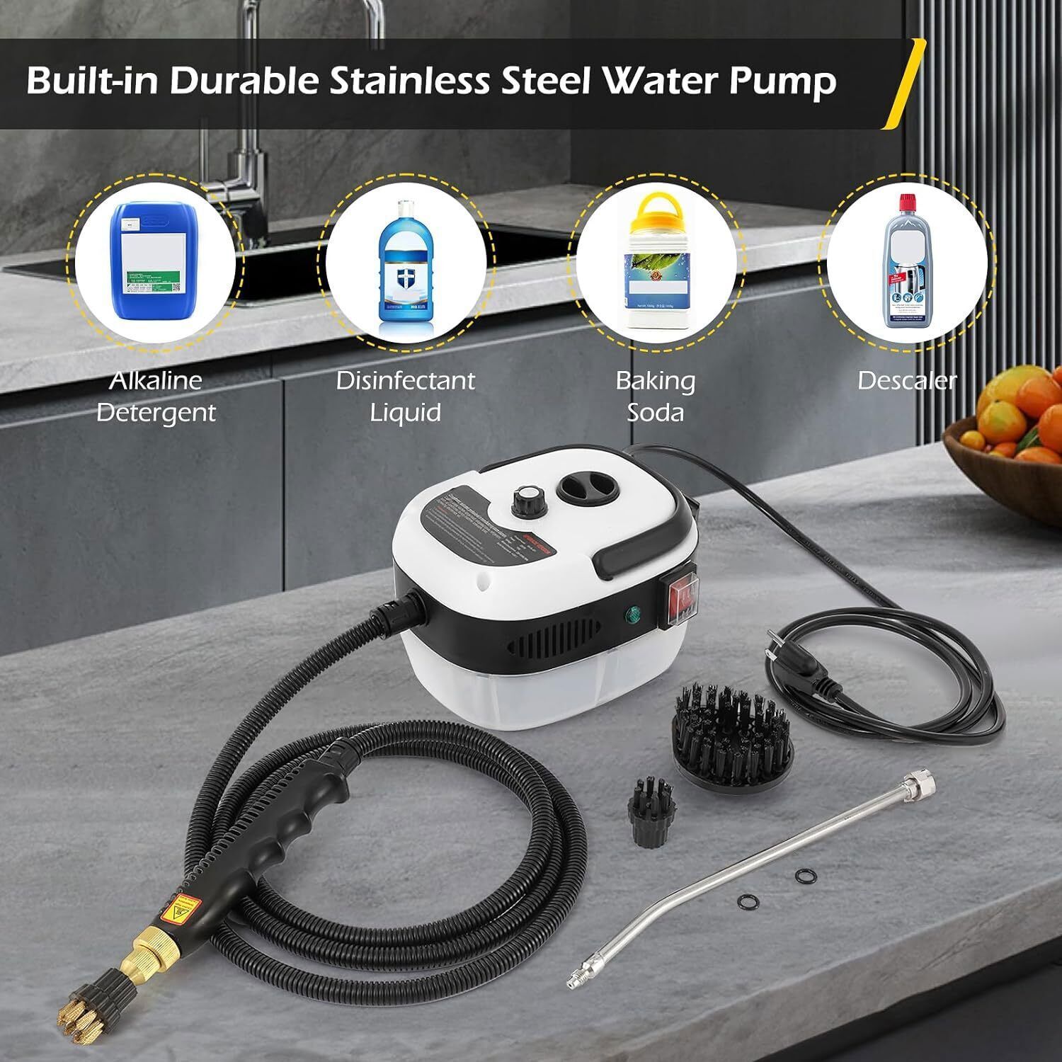 Handheld Car Detailing Cleaning Machine High Temp Steam Cleaner Household 2500W