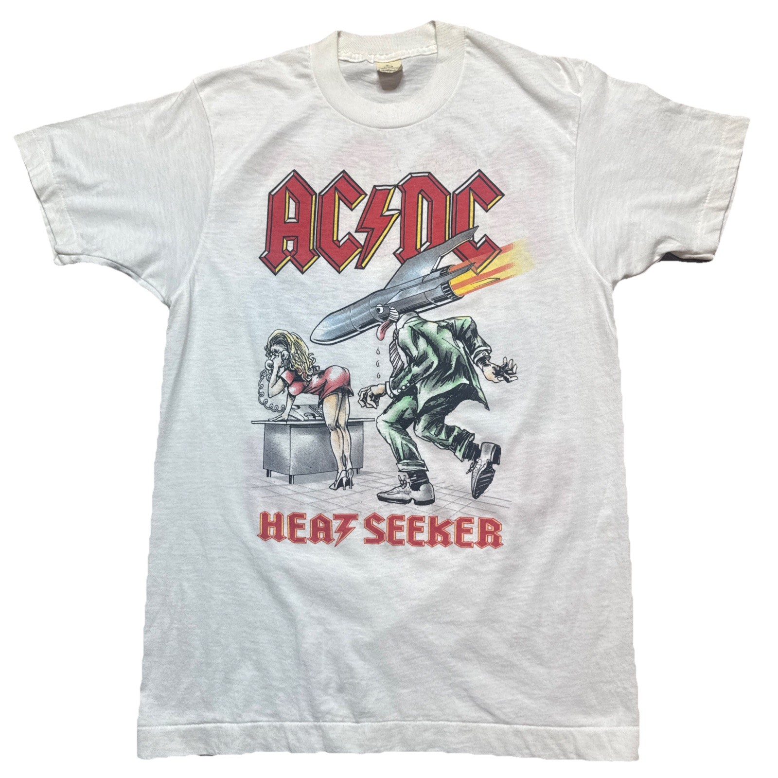 Vintage AC/DC Heatseeker 1988 World Tour T shirt medium Rare