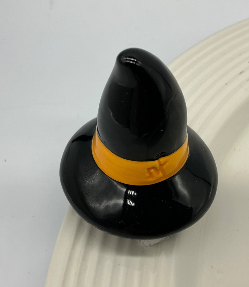 Nora Fleming mini Witchful Thinking Halloween black hat A68 initialed NF