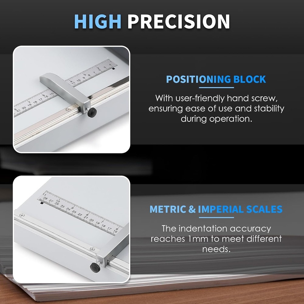 Paper Creasing Machine Manual 60-500g with Ruler