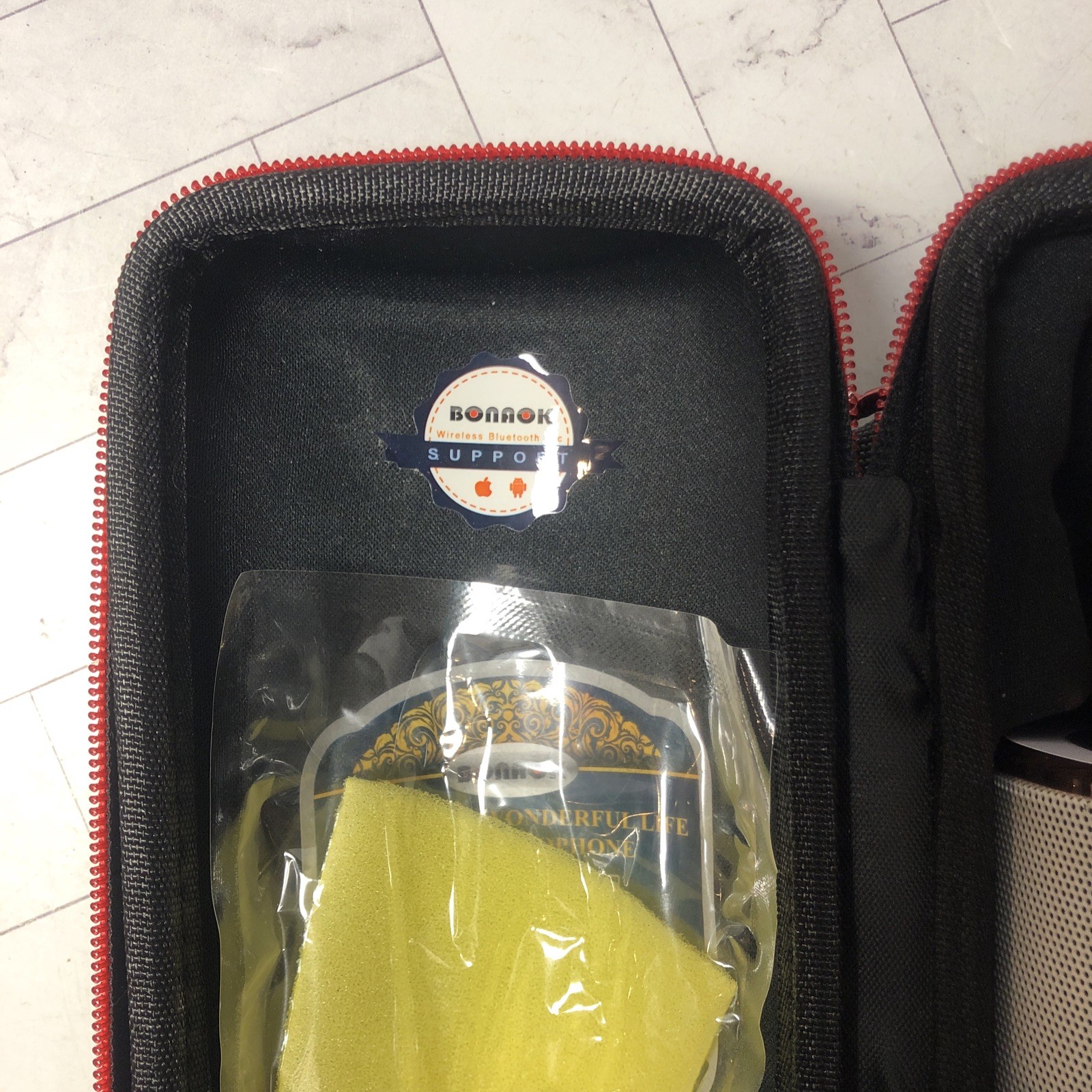 BONAOK Wireless Bluetooth Karaoke Microphone 3 in 1 Portable Mic Rose Gold +Case