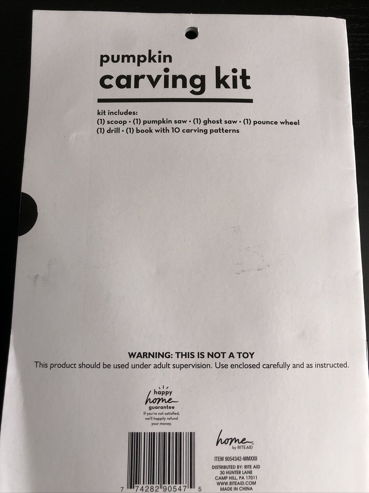 Halloween Pumpkin Carving Kit, Includes Tools, Book with Carving Patterns (NEW)