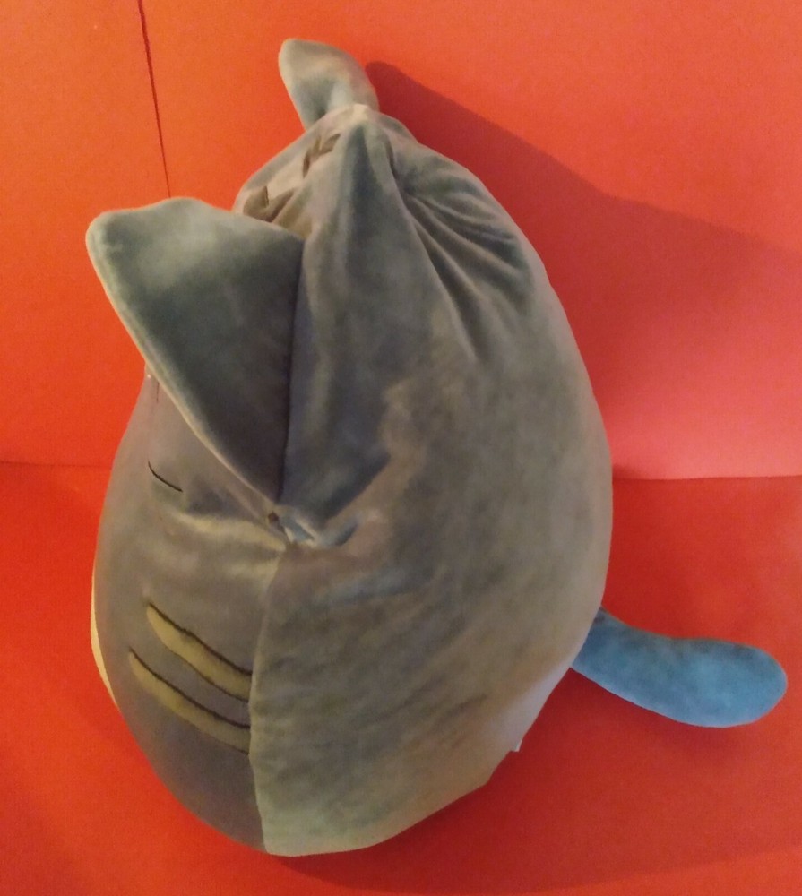 Big Soft Plush Grey Kitty Cat Pillow to Squeeze & Cuddle