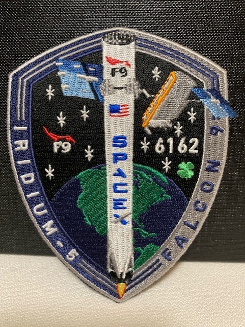 SpaceX Patch IRIDIUM-5- FALCON 9 Mission Patch for Satellite Launch Mission